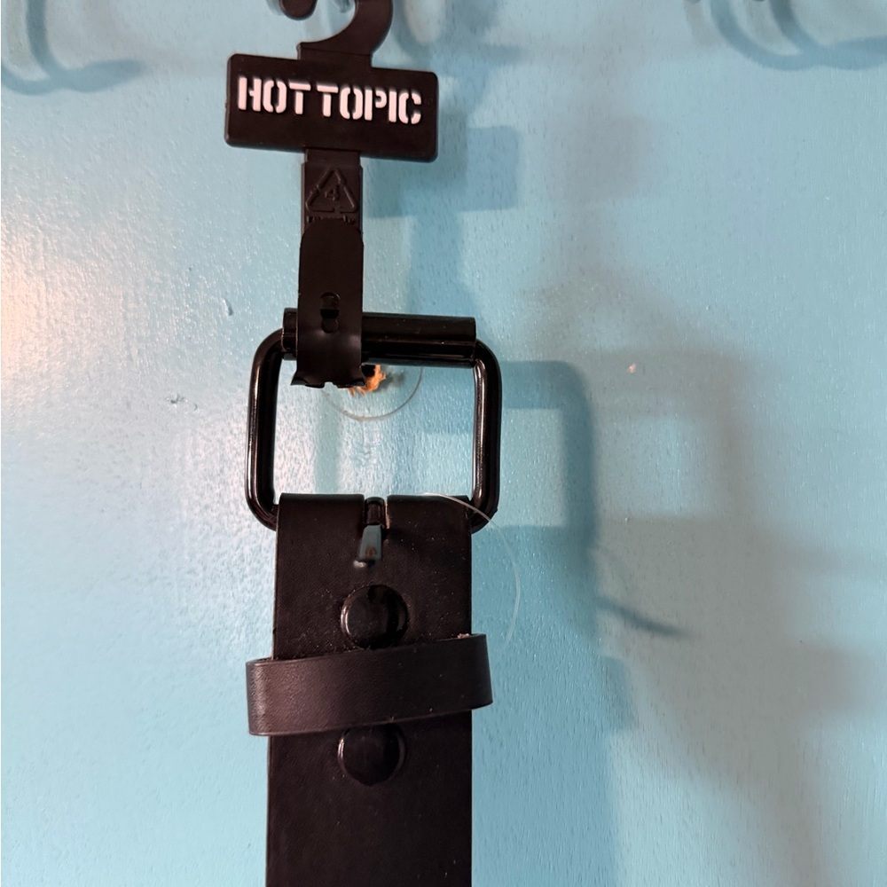 Hot Topic Black Leather Belt